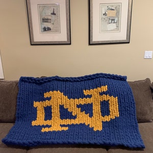 Notre Dame lap blanket