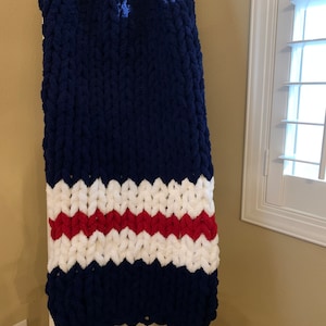 Sports fan blanket Buffalo Bills team colors