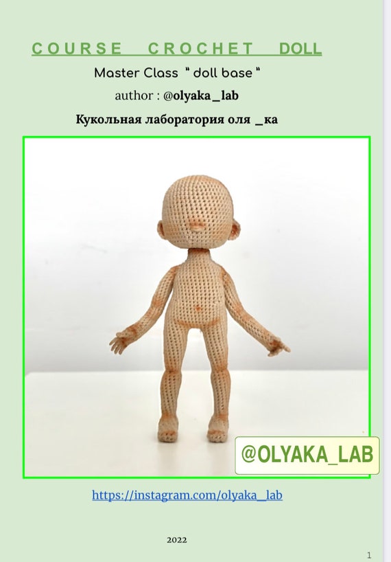 Buy Video Course 1. base Body Baby Doll Crochet Amigurumi. PDF