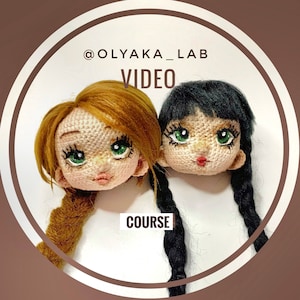 Video Curso 2.+ PDF PATRÓN DE GANCHILLO (para muñeca adolescente) Bordado de ojos, diseño de rostro y peinados.