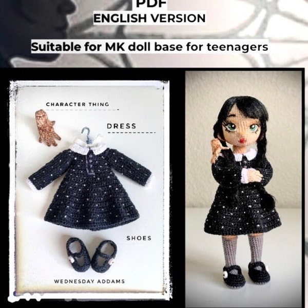 Patron Ensemble vêtements (2) ( pour poupée adolescente ) PDF VERSION ANGLAISE.