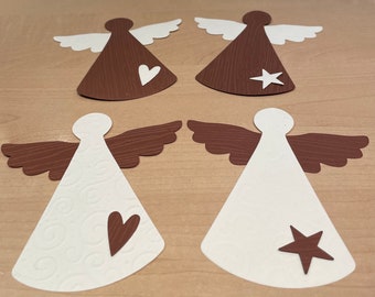 4 Engel aus Tonkarton