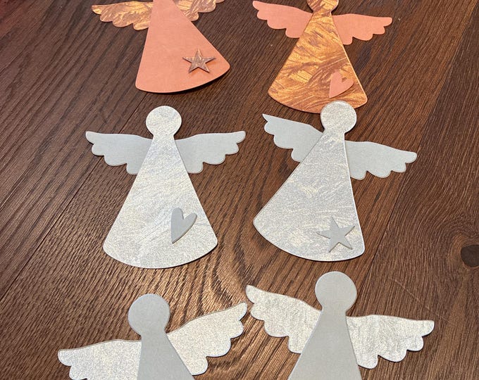 4 Engel aus Tonkarton 2