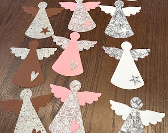 4 Engel aus Tonkarton