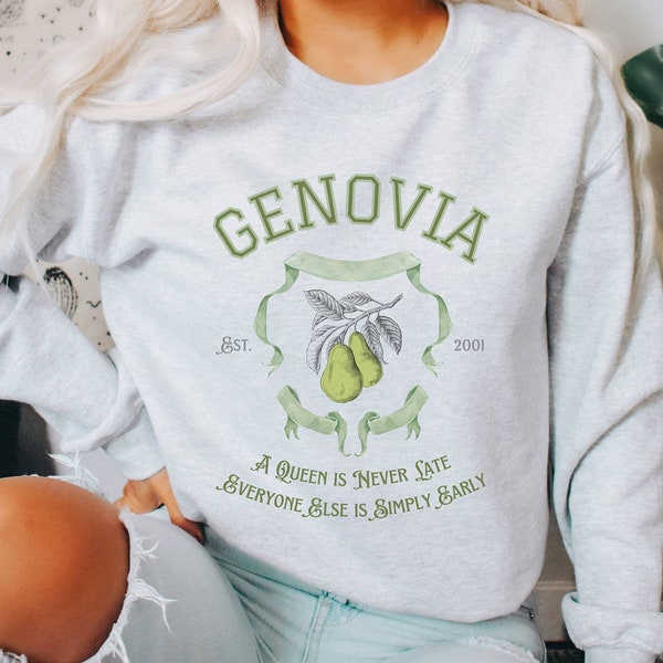 Genovia University Sweatshirt | Princess Diaries | Y2K Sweater | Preppy Crewneck | Y2K Sweatshirt | College Letters | Varsity Jacket