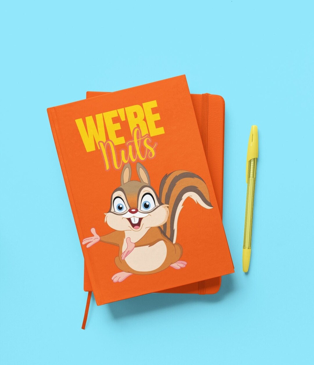 GEOTRICKS FUN 'we're Nuts' Chipmunk Design Hardcover Journal Matte With
