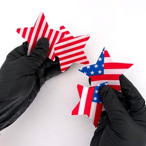 Disposable Star Nipple Cover Pasties, US American Flag & Stripes (2 Pack)