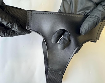 Elastic Strap On Harness with Adjustable Waist Strap