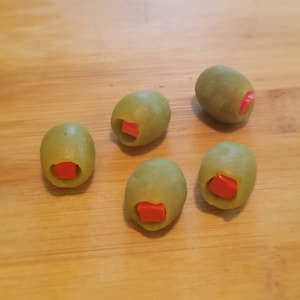 Fake Green Olives with Pimento (Martini Olives)