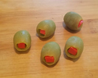 Fake Green Olives with Pimento (Martini Olives)