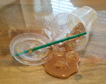 Fake Iced Coffee Spill (Starbucks)