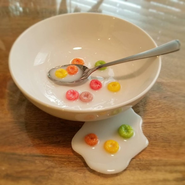 Fake Cereal Bowl Spill