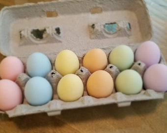 Fake Dozen Pastel Eggs (Ceramic)