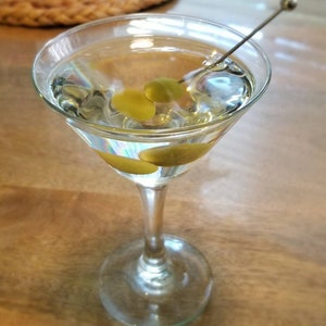 Fake Martini with Green Olives