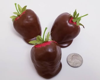 Fake Large Chocolate Covered Strawberries