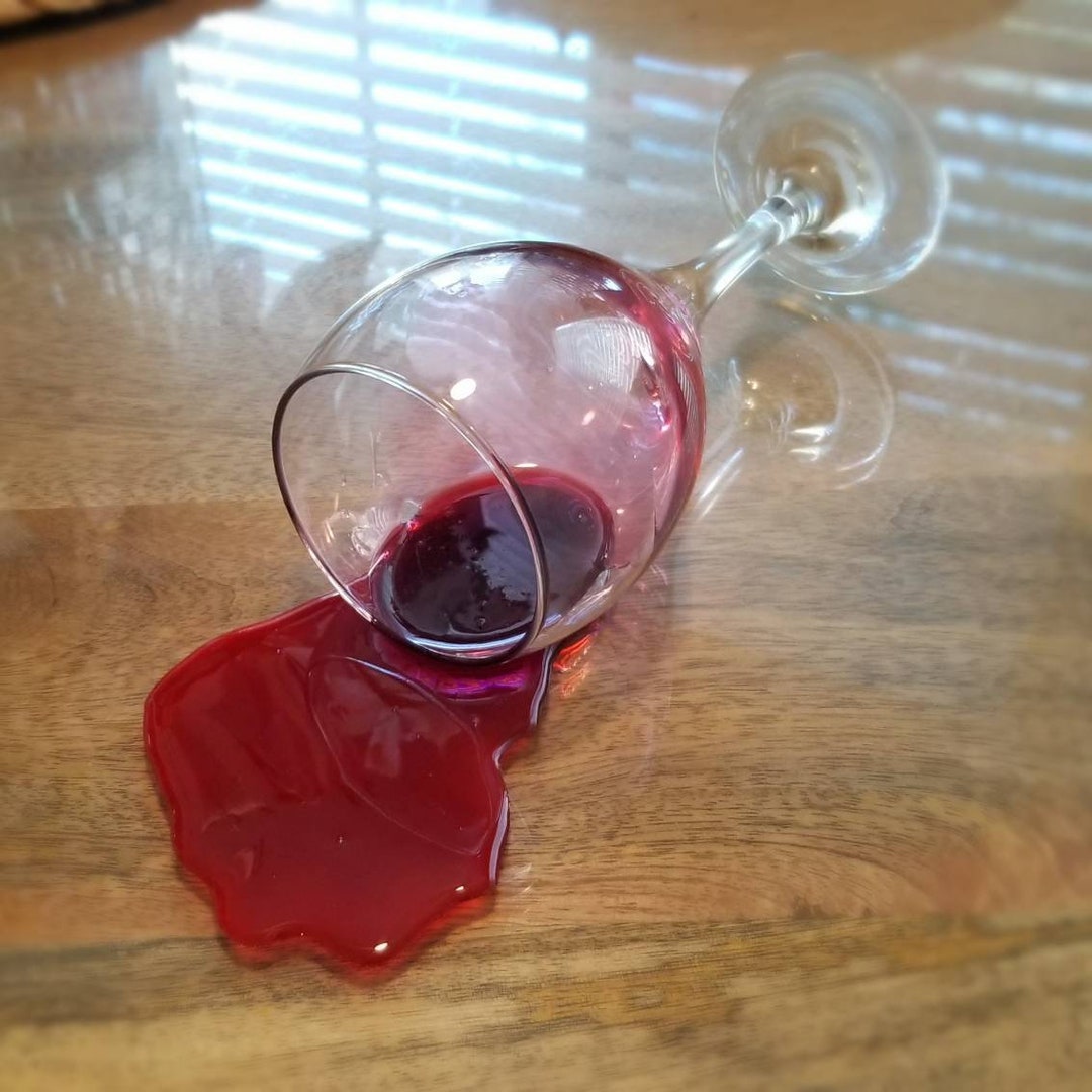 Fake Spilled Glass Of Red Wine Etsy