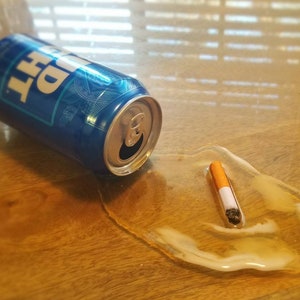 Fake Beer Spill with Cigarette