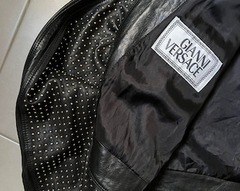 Sale • Extra RARE Gianni VERSACE Leather Studded Jacket With Big