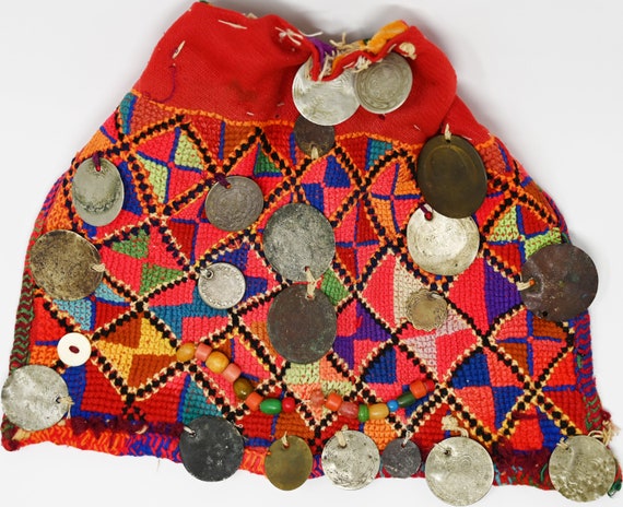 Middle Eastern Palestinian Headdress With Silver Metal Islamic Coins - Etsy
