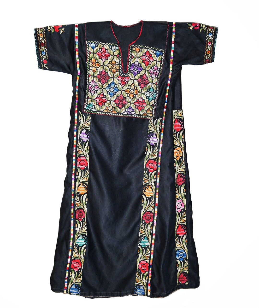 Thawb/Thobe palestinese tradizionale mediorientale d'epoca