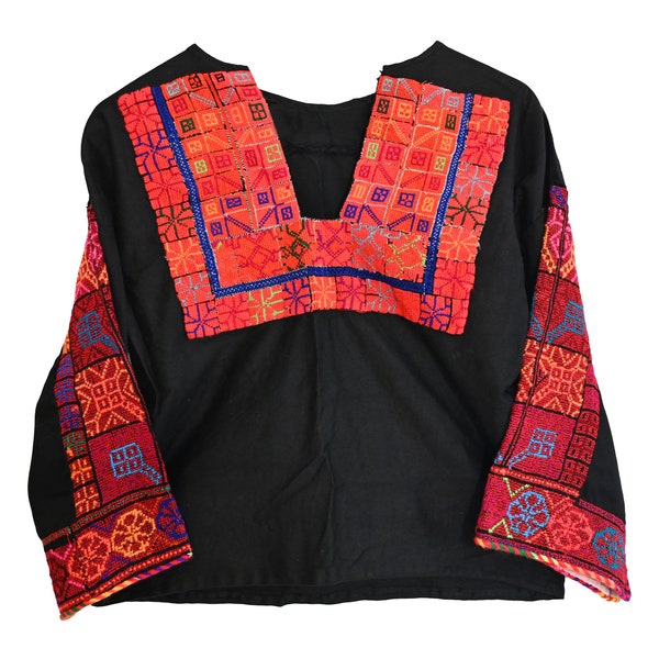 Vintage Traditional Middle Eastern Palestinian Embroidered Shirt
