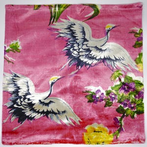Central Asian Vintage Uzbekistan Uzbek Surkhandarya Pair of Velvet Pillow Covers with Cotton Backing