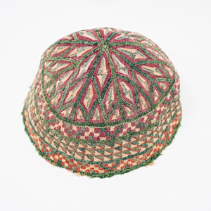 Vintage Central Asian Turkmen Embroidered Hat