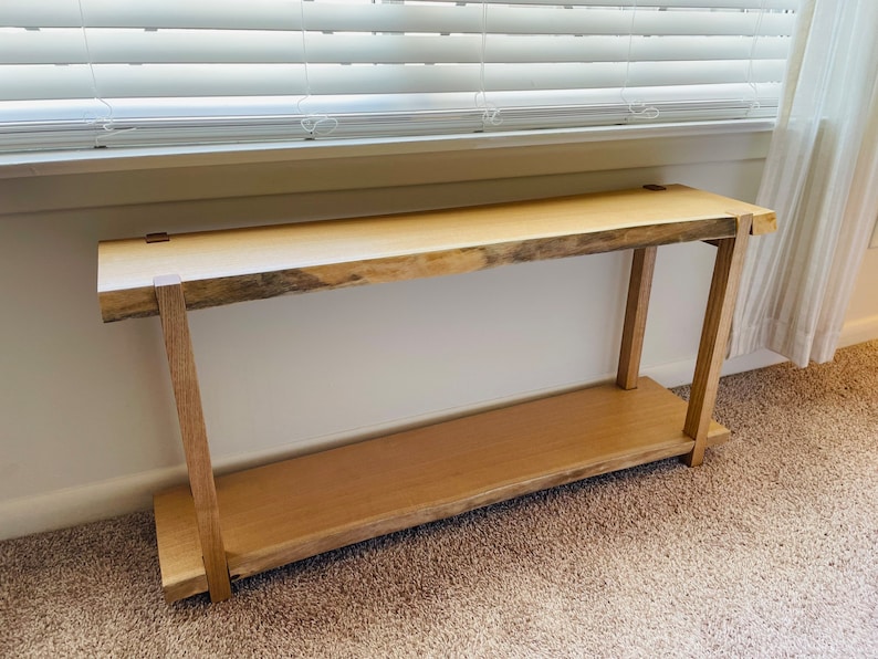 Live Edge Low Shelving Unit / Wooden Shelving Unit / Low Etsy