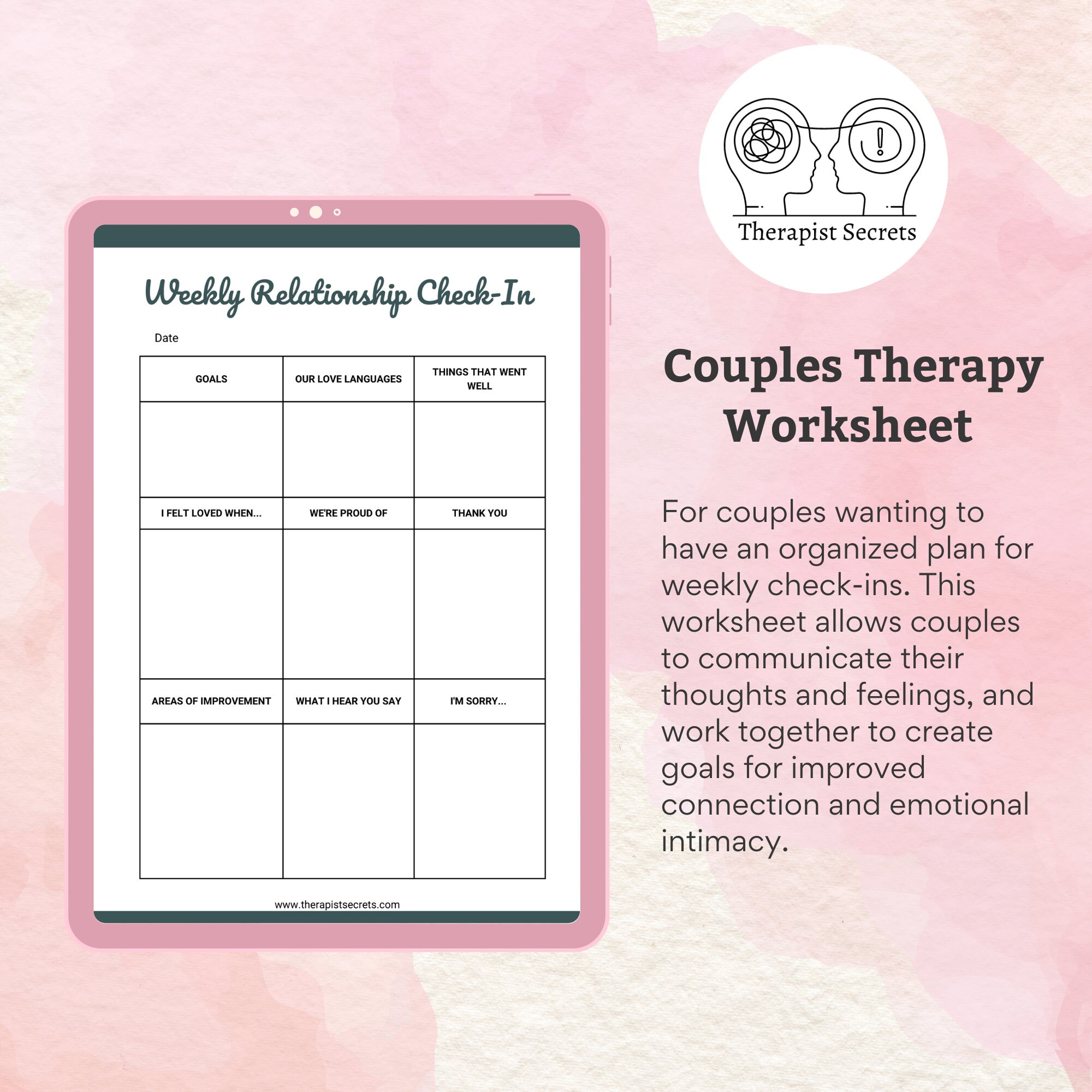 Marriage Worksheet - Etsy
