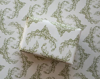 THREE SHEETS: Mistletoe Wreath - Luxury Gift Wrap. Designed and printed in the UK.