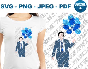 Severance Mark S Balloons SVG PNG jpeg pdf Severed Cricut, Mark Cut File, Severance Silhouette, Layered Vector, SVG Lumon Macrodata Png