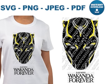Black Panther Shuri Wakanda Forever SVG PNG jpeg pdf NEW Black Panther Cricut, Wakanda Forever Cut File, Shuri Silhouette, Layered Vector