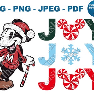 Santa Mickey SVG Santa Mickey PNG Santa Mickey Jpeg Mickey Pdf Cricut Cut File Santa Mickey Silhouette Cut File Vector Vinyl Sticker Iron On