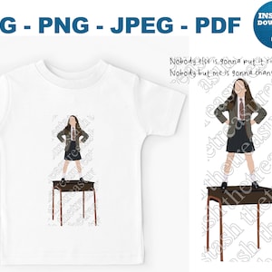 Descarga instantánea Nadie más que yo va a cambiar mi historia SVG PNG JPG PDF Matilda Cita musical Svg Matilda Cut File Matilda Cricut Silueta