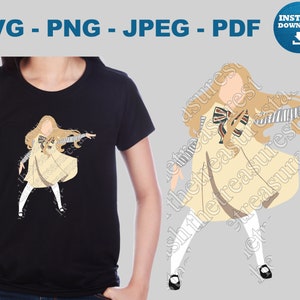 Megan M3gan Doll SVG PNG JPEG Pdf Cricut Cut File Silhouette Vinyl Vector Horror Scary Horde Dance Sticker Iron On Creepy Ai Smart Hhn