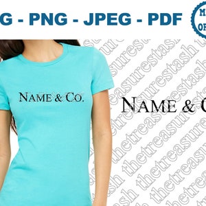 Aangepaste naam Tiffany & Co SVG Tiffany Co PNG Tiffany Co JPEG Tiffany Co pdf Aangepaste naam Tiffany Co Cricut Cut bestand Tiffany Co silhouet