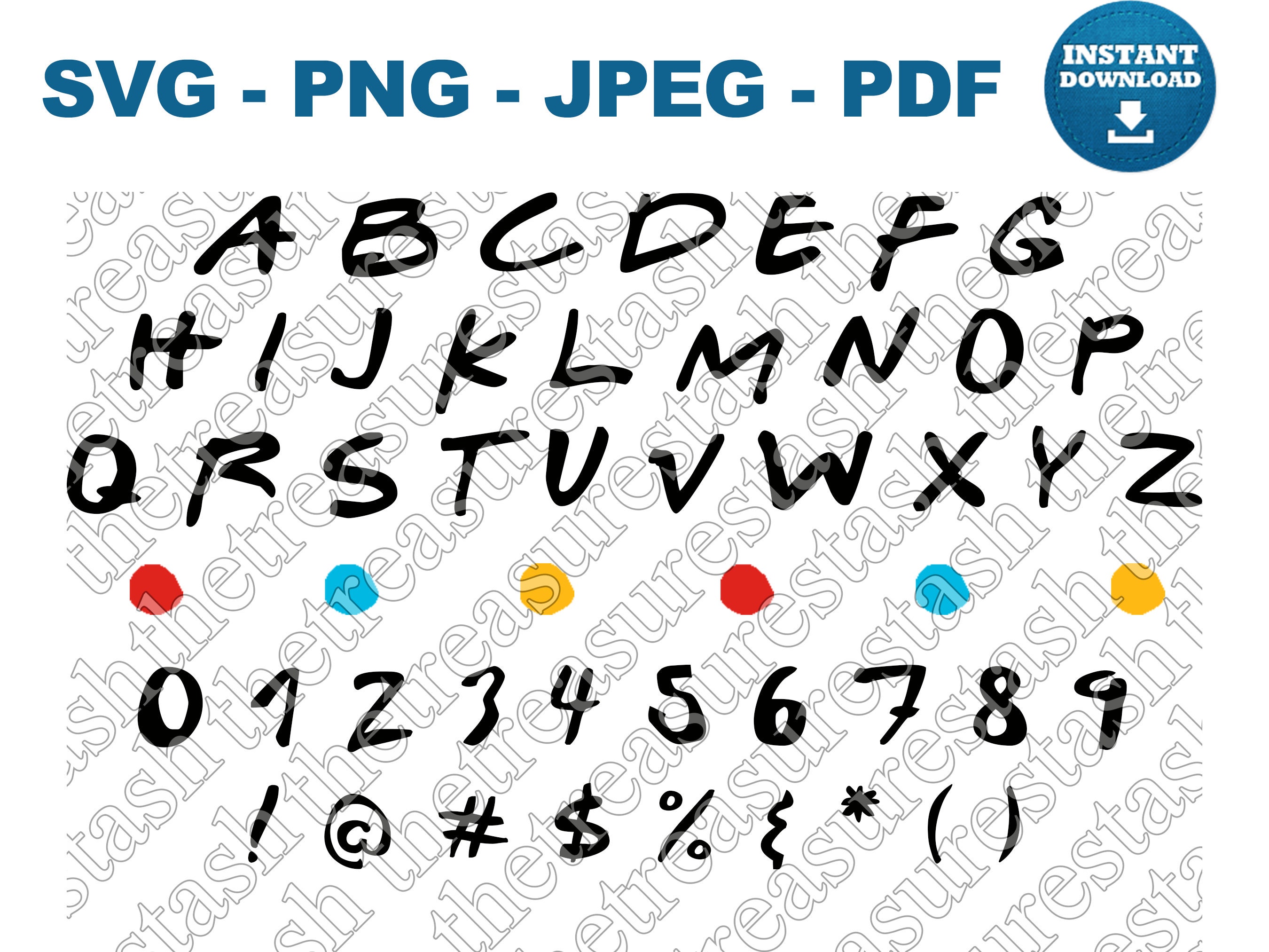 Friendship Font SVG PNG JPEG pdf, Friendly Cricut Cut File, Fun Letters & Symbols Silhouette, Stickers, Iron on Vinyl, Curly, Cute, Spelling