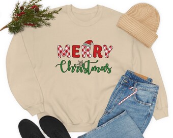 Merry Christmas Shirts, Christmas Sweatshirts, Happy Holiday Gift Ideas for Family, Winter Noel Graphic Tops for Women, Fashion for Friends