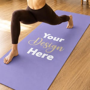 Custom Yoga Mat, Logo Yoga Mat, Customized Yoga Mat, Personalized Gift, Fitness Mat, Gym Gifts Studio | Non-Slip, Comfort, Extra Stability