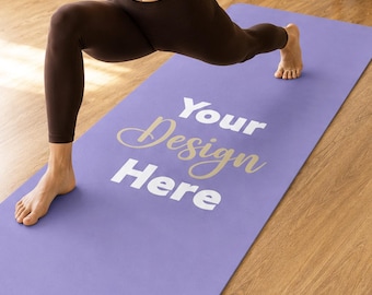 Custom Yoga Mat, Logo Yoga Mat, Customized Yoga Mat, Personalized Gift, Fitness Mat, Gym Gifts Studio | Non-Slip, Comfort, Extra Stability