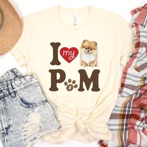 Pommeren Shirt, Hondenliefhebber Cadeau, Pommeren Print Tees, Pommeren Mom, Leuke verjaardagscadeau voor hondeneigenaar, Animal Lover T-shirts, Pet Tshirt