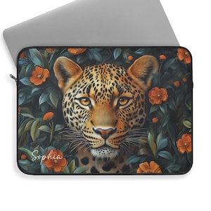 Leopard Laptop Case, Cheetah iPad Sleeve, Laptop Case Women, Beautiful Laptop Bag 12 inch, Macbook Air 13 15 Pro Case Name, Office Accessory