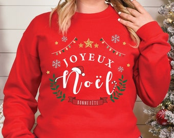 Joyeux Noel Shirt, Christmas Sweatshirt, Merry Christmas Shirt, French Christmas Sweatshirt, Noel Shirt, Holiday Gift for Her, Family Match