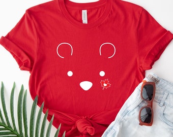Canada Bear Shirt: Maple Leaf Graphic Unisex Tee