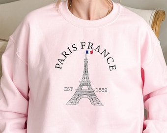 Paris Shirt France Sweatshirt Paris Eiffel Tower Shirt French Sweatshirts Parisian Gift Travel France Shirts Europe Paris Lover Gifts Women