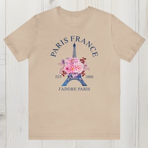 Paris Shirt France Tee Eiffel Tower Shirt French Saying Tshirt Paris City T-shirt Family Match Gifts Flower Shirt Europe Travel Paris Trip
