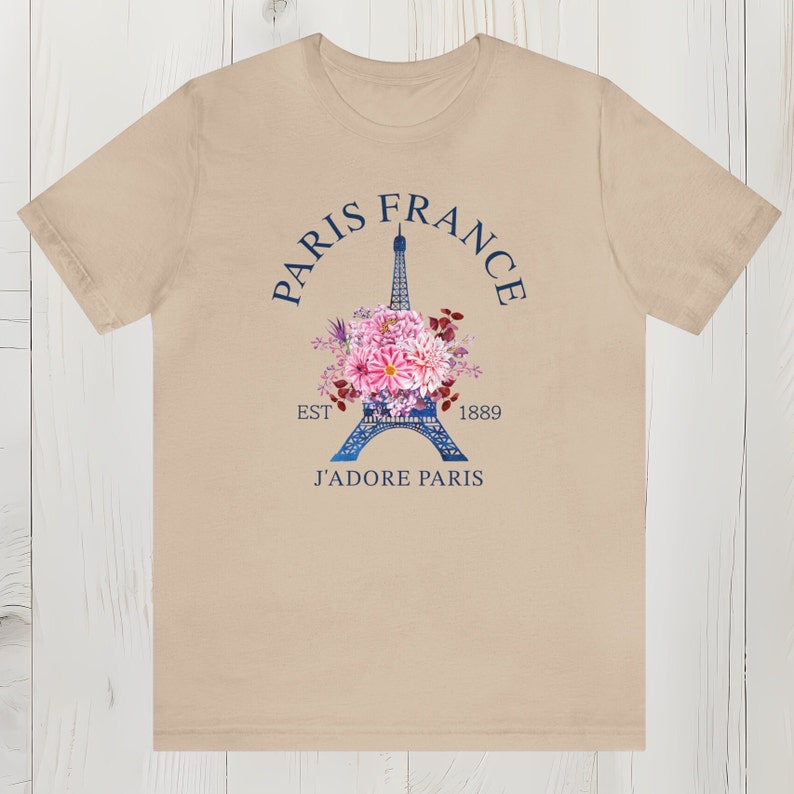 Paris Shirt France Tee Eiffel Tower Shirt French Saying Tshirt Paris City T-shirt Family Match Gifts Flower Shirt Europe Travel Paris Trip