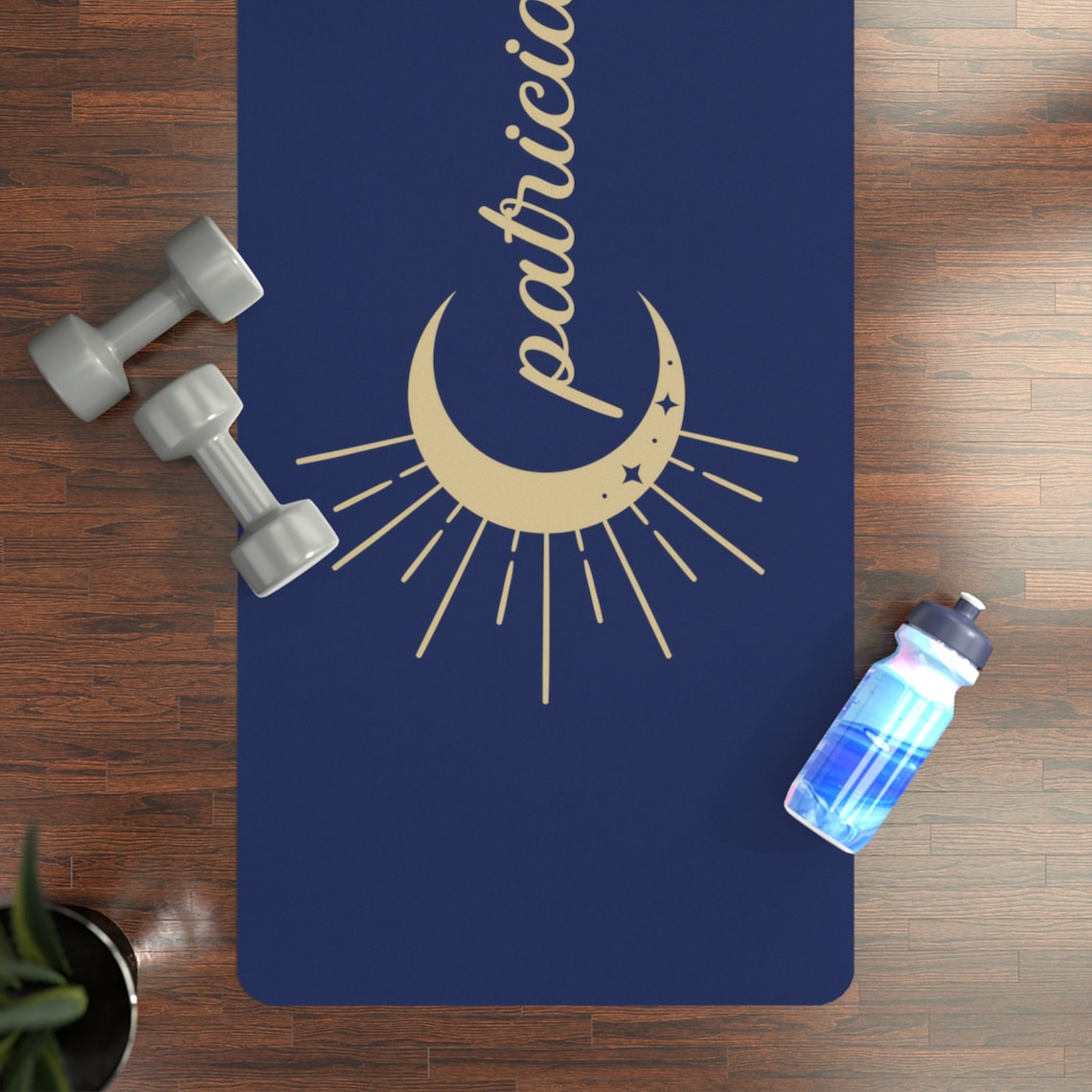 Moon Yoga Mat Personalized Yoga Mat Custom Name Yoga Mat Etsy
