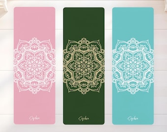 Personalized Yoga Mat: Mandala Suade Yoga Mat 3mm Thickness - Non-Slip, Comfort, Extra Stability