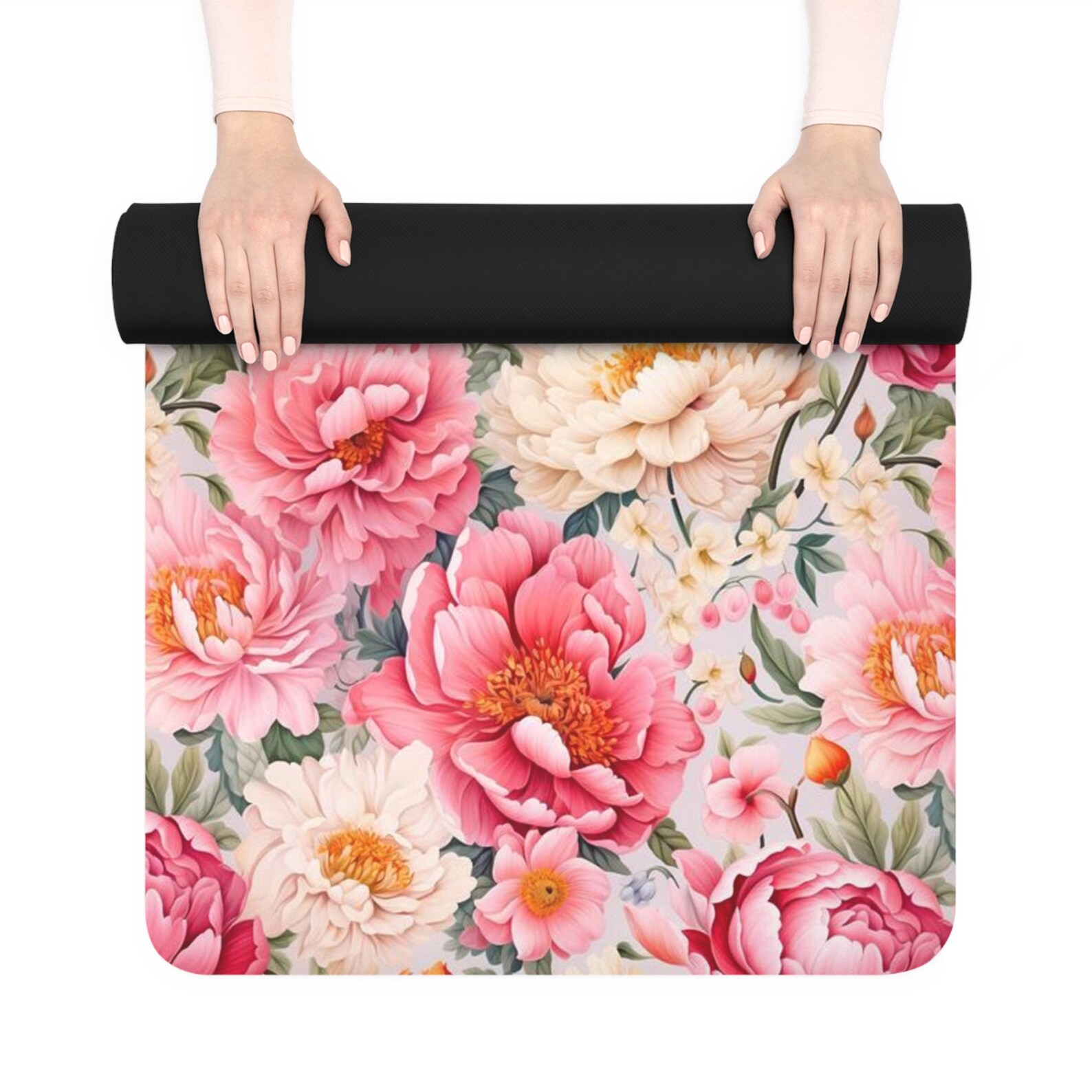 Flower Yoga Mat Cute Exercise Mat Gym Lover Gift Women Etsy